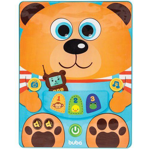 Imagem de Brinquedo Tablet de Atividades Infantil Para Bebê Ursinho Brincalhão - Buba - 8850