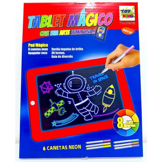 Imagem de Brinquedo Tablet Mágico Infantil Para Desenho.