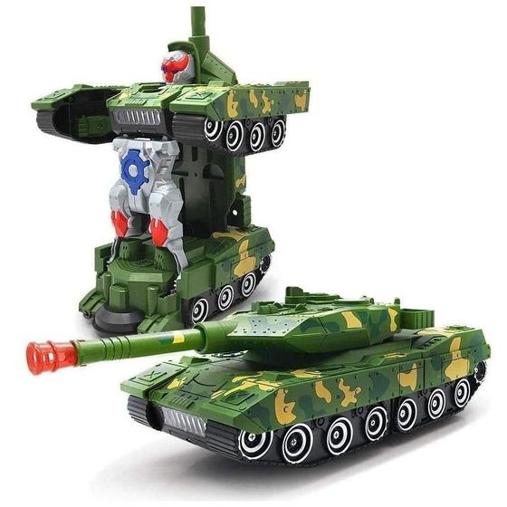 Imagem de Brinquedo Tanque De Combate Militar Transformers Vira Robô C