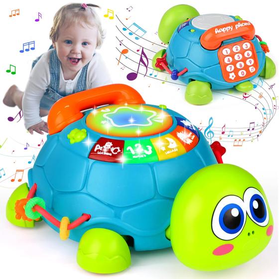 Imagem de Brinquedo Tartaruga Musical KWYZ para Bebês - Luzes - 0 a 2 Anos