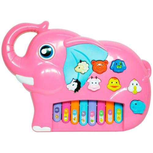 Imagem de Brinquedo Teclado De Brinquedo Elefante Divertido Musical Colorido