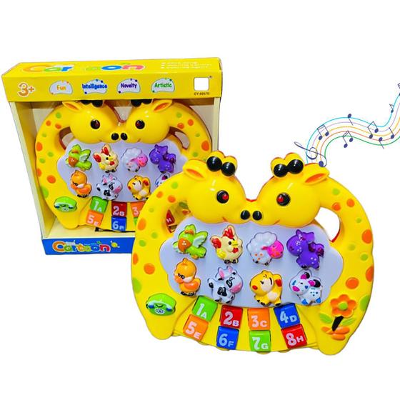 Imagem de Brinquedo Teclado Infantil Musical Bebê Educativo Girafinha