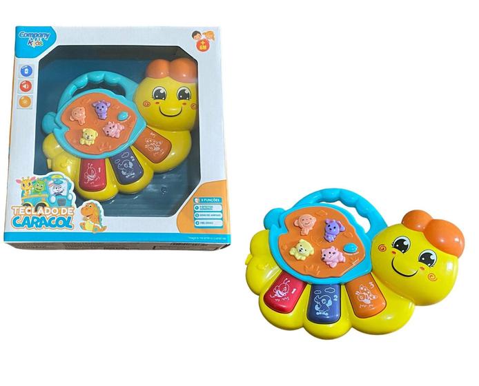 Imagem de Brinquedo Teclado Musical Caracol Infantil Com Luz Sortido