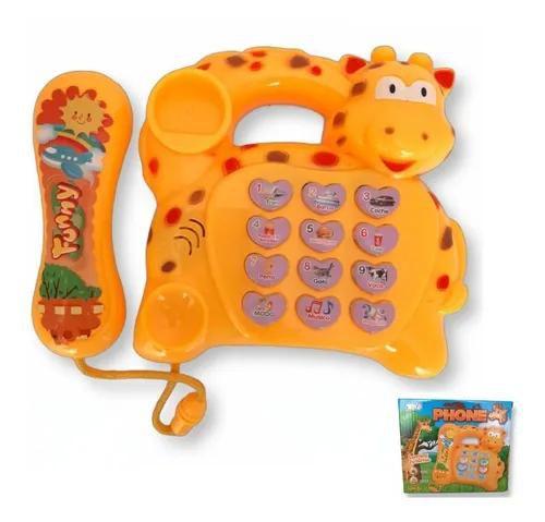 Brinquedo Telefone Infantil Musical Bebê Educativo Girafinha - Toy King ...