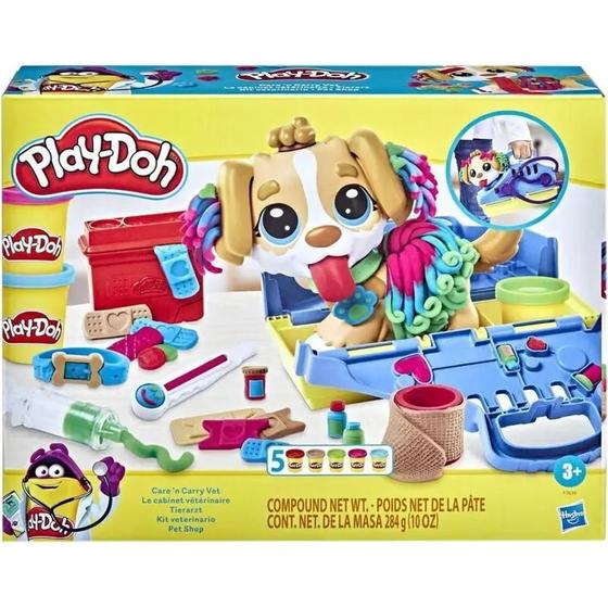 Imagem de Brinquedo Textura Ferramentas Play Doh Care N Carry Vet Hasbro F3639