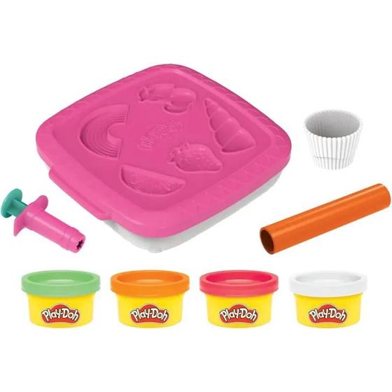 Imagem de Brinquedo Textura Ferramentas Play Doh Criar E Levar Cupcakes Hasbro F7527