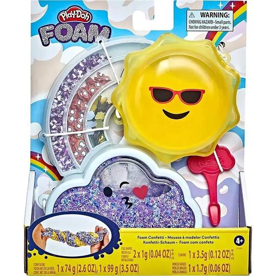 Imagem de Brinquedo Textura Ferramentas Play Doh Foam Confetti Hasbro F5949