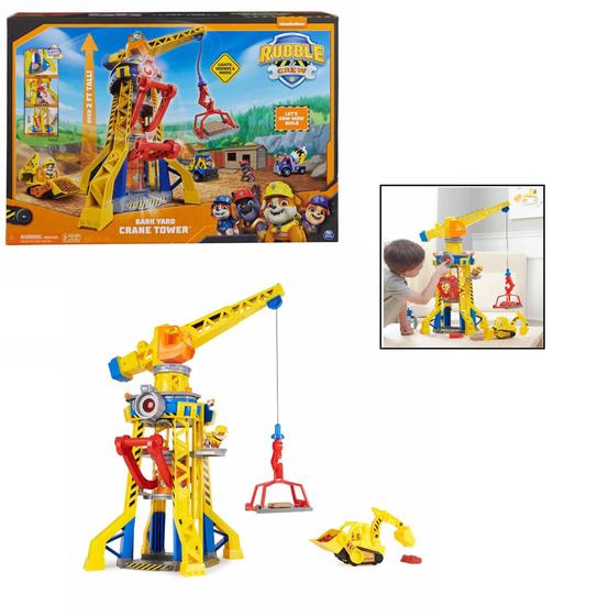 Imagem de Brinquedo Torre Guindaste Patrulha Canina Rubble E Equipe Kit Playset