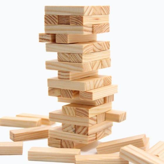 Imagem de Brinquedo Torre Jenga Em Madeira Natural