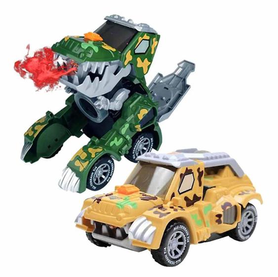 Imagem de Brinquedo Transformes Carro Dinossauro Solta Fumaça