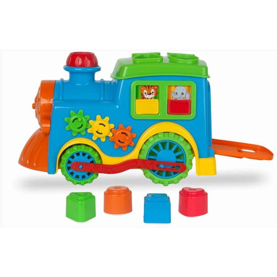 Brinquedo Trem Trenzinho Educativo Didático Infantil - Divplast - Trem ...
