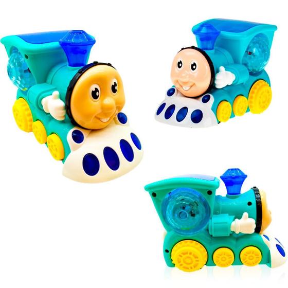 Imagem de Brinquedo Trenzinho Trem Thomas Infantil Luz Som Bate Volta