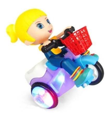 Imagem de Brinquedo Triciclo Bate Volta Empina Gira 360 Som Luz Menina