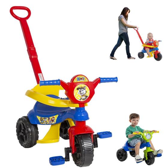 Brinquedo Tricicolo Motoca Infantil Empurrar Pedal Presente Menino ...