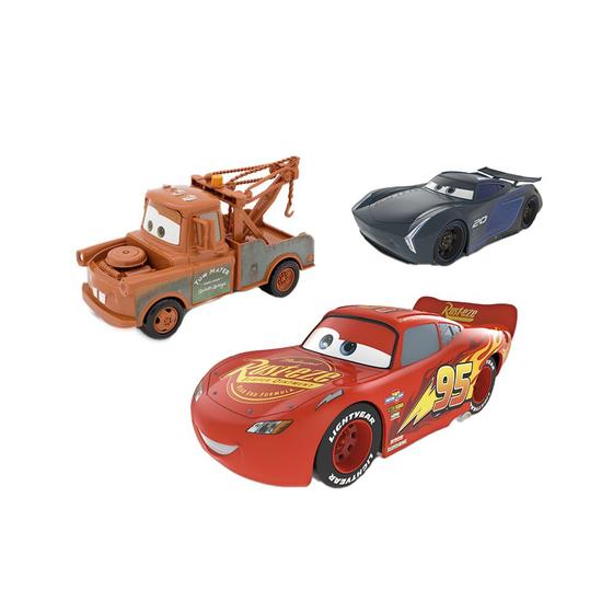 Imagem de Brinquedo Trio de Carros Roda Livre com McQueen, Matt e Jackson - Toyng