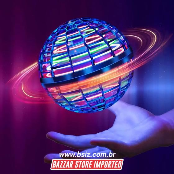 Imagem de Brinquedo Voador FlyNova PRO Bola Voadora com Drone Interno OVNI com Luzes Coloridas Dynamic RGB
