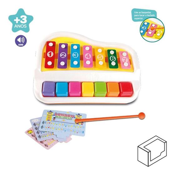 Imagem de Brinquedo Xilofone Instrumento Musical Bebês Educativo Zoop Toys