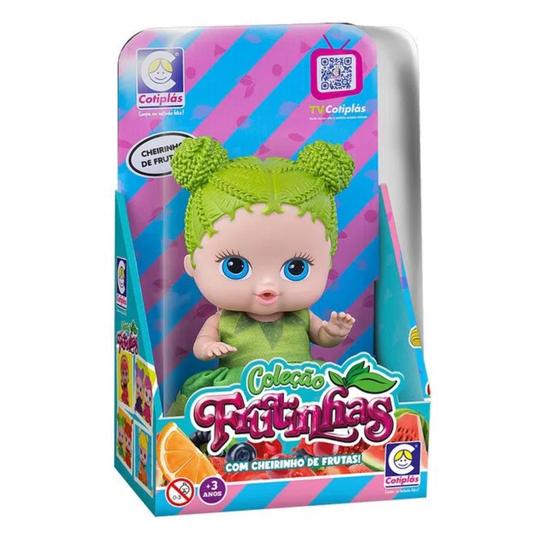 Imagem de Brinquedos Boneca Coleção Frutinhas Limão com Cheirinho de Frutas Plástico Vinil 19cm Verde Cotiplas - 2512