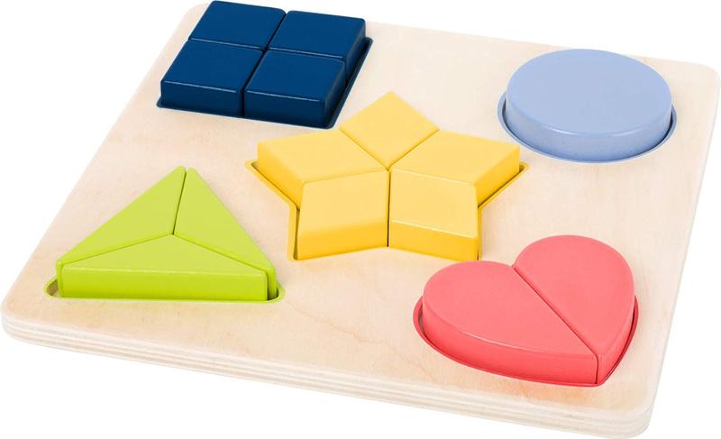 Imagem de Brinquedos de Madeira de Pé Pequenos Formas Coloridas 15 peças Puzzle "Educar" brinquedo educativo projetado para crianças de 3 anos