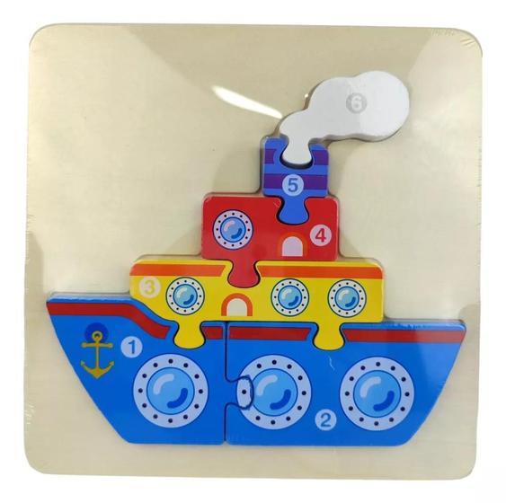 Imagem de Brinquedos De Madeira Montessori Criativo Didático Veículos