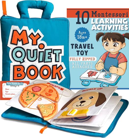 Imagem de Brinquedos de viagem Quiet Book TAVVA My Quiet Book para crianças de 1 a 3 anos