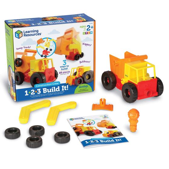 Imagem de Brinquedos Educativos 1-2-3 Build It! - Recursos de Aprendizagem para Equipe de Construção