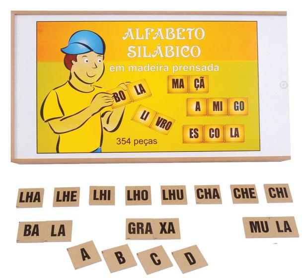 Imagem de Brinquedos Educativos - Alfabeto Silábico 354 Peças