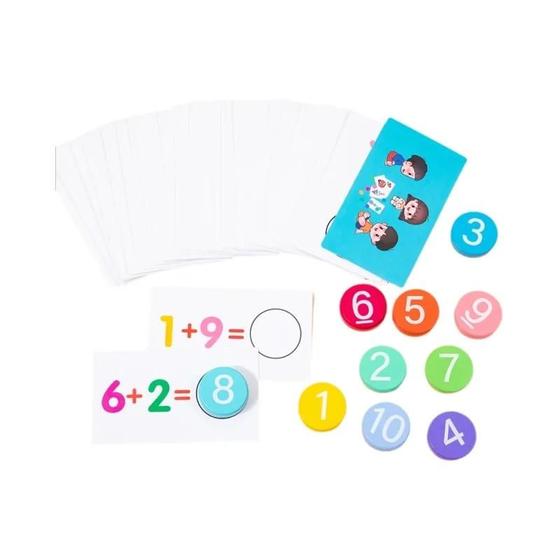 Imagem de Brinquedos Educativos De Matemática Infantil, Operação De Correspondência De Cognição De Números De