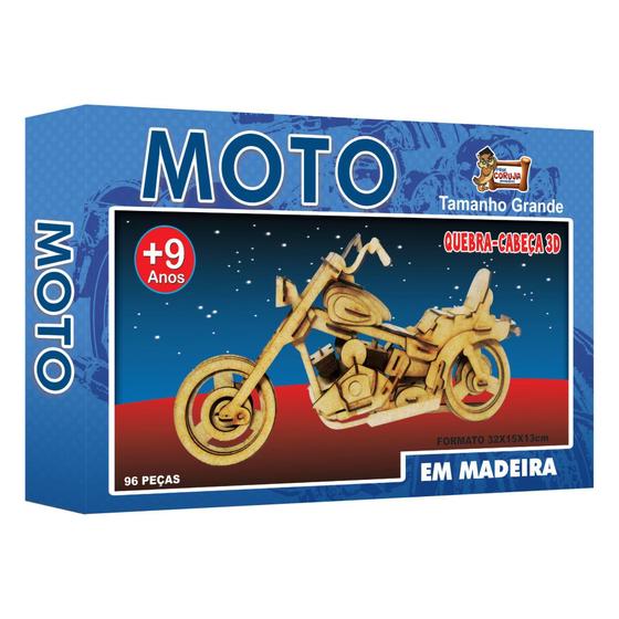 Imagem de Brinquedos Educativos - Quebra Cabeça 3D Moto 96 Peças - Uriarte