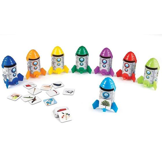 Imagem de Brinquedos Educativos Rhyme and Sort Rockets - 80 Cartas para Aprendizagem