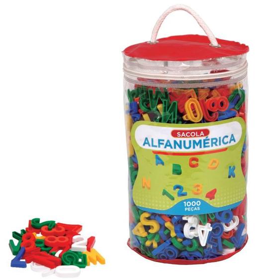 Imagem de Brinquedos Educativos - Sacola Alfanumérica 1000 Peças