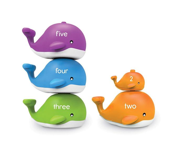 Imagem de Brinquedos Educativos Snap-n-Learn - Baleias Empilháveis para Aprendizagem
