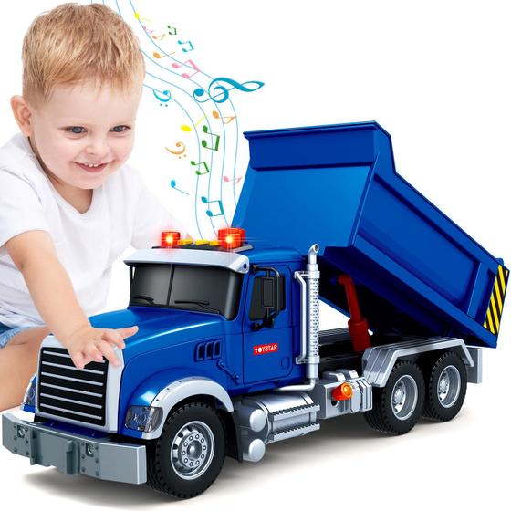 Imagem de Brinquedos infantis Dump Truck Bstoyder para 3-8 anos com luzes e sons