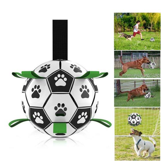 Imagem de Brinquedos interativos de futebol para cães pequenos mordem TPU Ball Pets Brinquedo para Cães Pequenos Acessórios de treinamento de cães ao ar livre Brinquedos de Cachorro