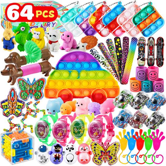 Brinquedos Sensoriais Cinlilian - 64 Unidades para Crianças (4-8 anos ...
