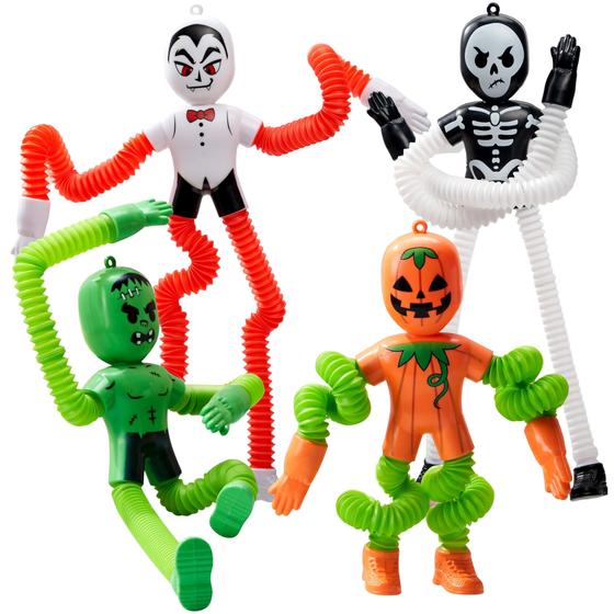 Imagem de Brinquedos Sensoriais Elásticos Fidget JOYIN Halloween - Kit com 4 Peças para Crianças