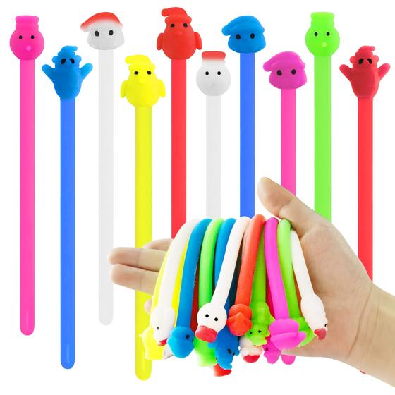 Imagem de Brinquedos Sensory Fidget com Cordas Elásticas - Pacote com 24 Unidades para o Natal