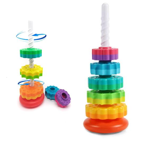 Imagem de Brinquedos Spinning Stacking LUCKFUTURE para crianças de 1 a 3 anos