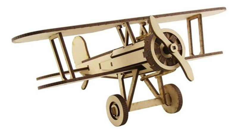 Imagem de Bristol Bulldog Biplano. Quebra Cabeça 3d. Miniatura Em Mdf