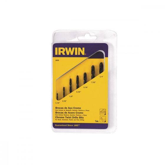 Imagem de Broca Aco Rapido Irwin 1/16 A 1/4'' Kit Com 7 Pecas  1865290