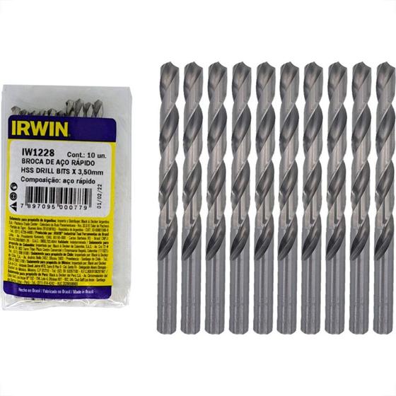 Imagem de Broca Aco Rapido Irwin 3,5 Mm - Kit C/10 Pecas