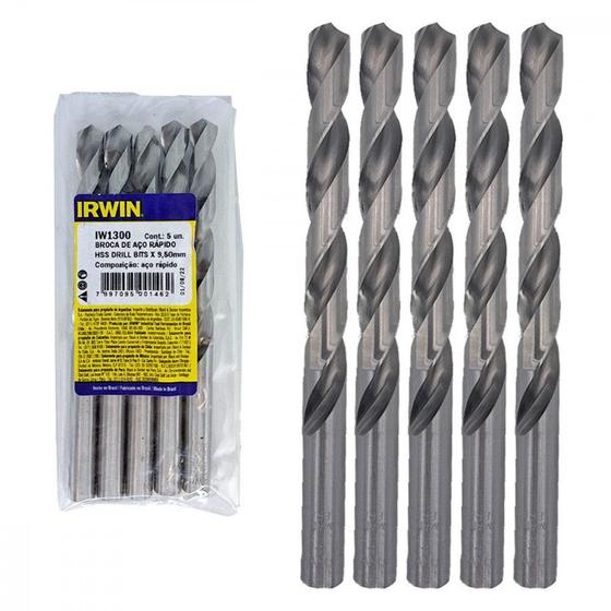 Imagem de Broca Aco Rapido Irwin 9,5 Mm - Kit C/5 Pecas