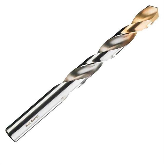 Broca Aço Rápido Ponta Titânio 8,0Mm A002Tin - Dormer Imagem de Broca Aço Rápido Ponta Titânio 8,0Mm A002Tin - Dormer