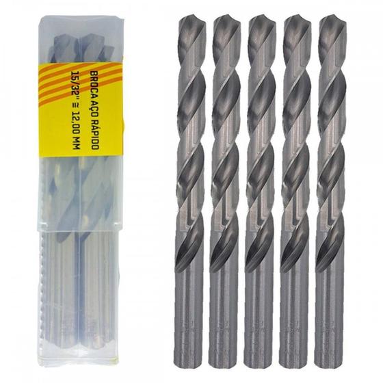 Imagem de Broca Aco Rapido Thompson 12,0Mm-15/32'' - 1342 . / Kit C/ 5 Peças