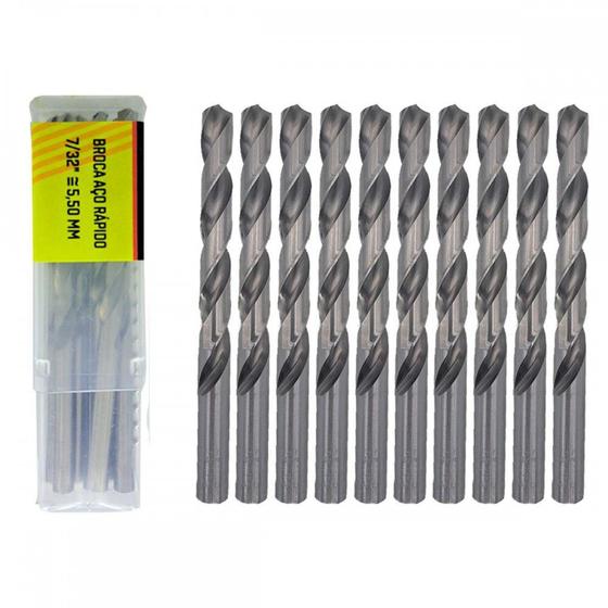 Imagem de Broca Aco Rapido Thompson 5,5Mm-7/32'' - 1329 . / Kit C/ 10 Peças