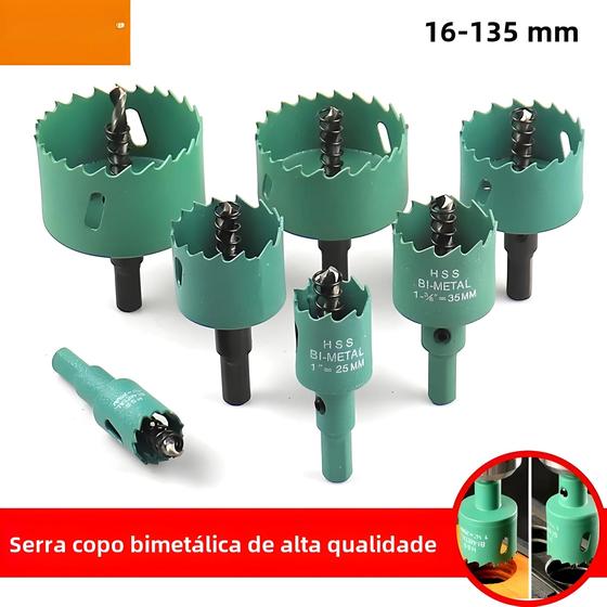 Broca Bimetálica para Madeira 16-200mm - M42 HSS - Ideal para Gesso e Drywall Menor preço em Broca Bimetálica para Madeira 16-200mm - M42 HSS - Ideal para Gesso e Drywall