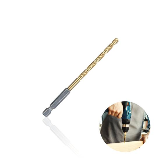 Imagem de Broca de 5,5 X 113 Mm Em Aço Rápido Revestida de Titânio Com Haste Sextavada Para Metal Mtx