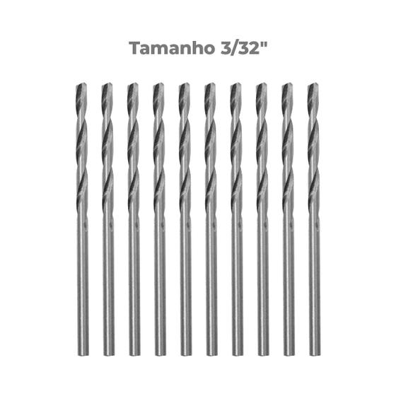 Imagem de Broca em HSS Aço Rápido DIN 338 3/32"  C/ 10 Un Tradestar