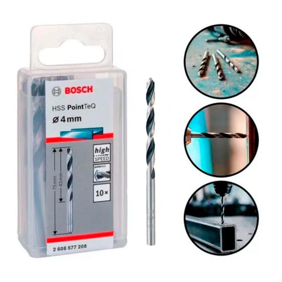 Imagem de Broca HSS PointTeQ 4.0mm Bosch c/ 10 peças
