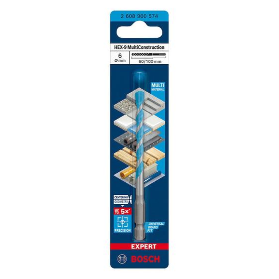 Broca Multiconstruction HEX-9 6mm Bosch Menor preço em Broca Multiconstruction HEX-9 6mm Bosch